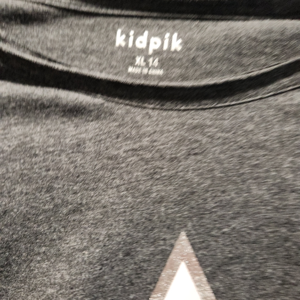 Kidpik Girls Gray Metallic Silver Star Football Graphic Tee Shirt Size XL 14 - Picture 3 of 10